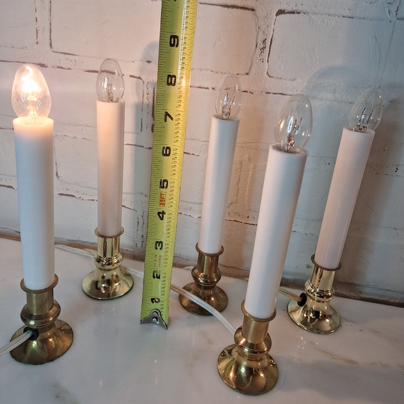 Lot of 5 Vintage Ting Sheng Candle Lamps with Bulbs - Picture 3 of 3